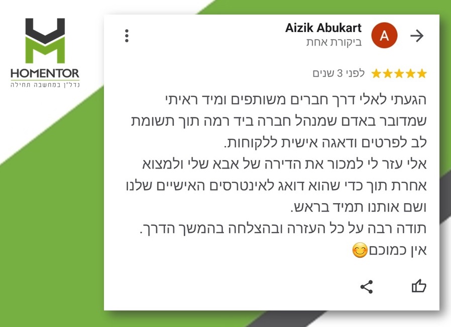 המלצה על אלי טובלי מאת איציק אבוקרט