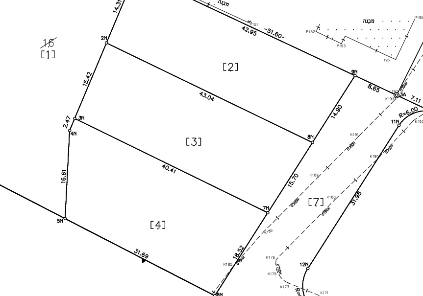 מגרש 641 מ"ר לבניה במושבה גדרה